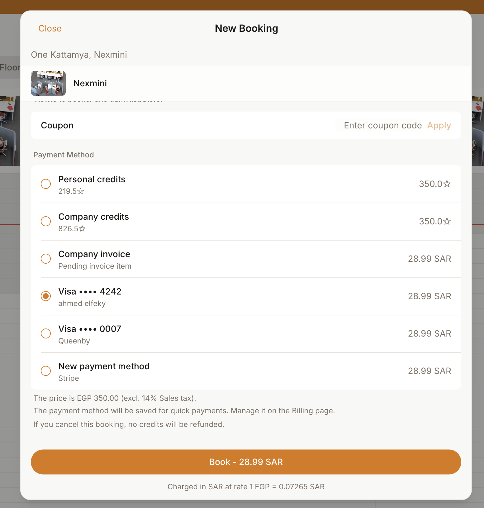View the converted booking amount in an alternative currency in RNTOR