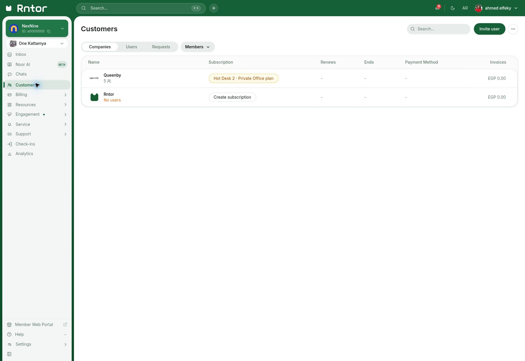 Member Web Portal link at the bottom of the sidebar