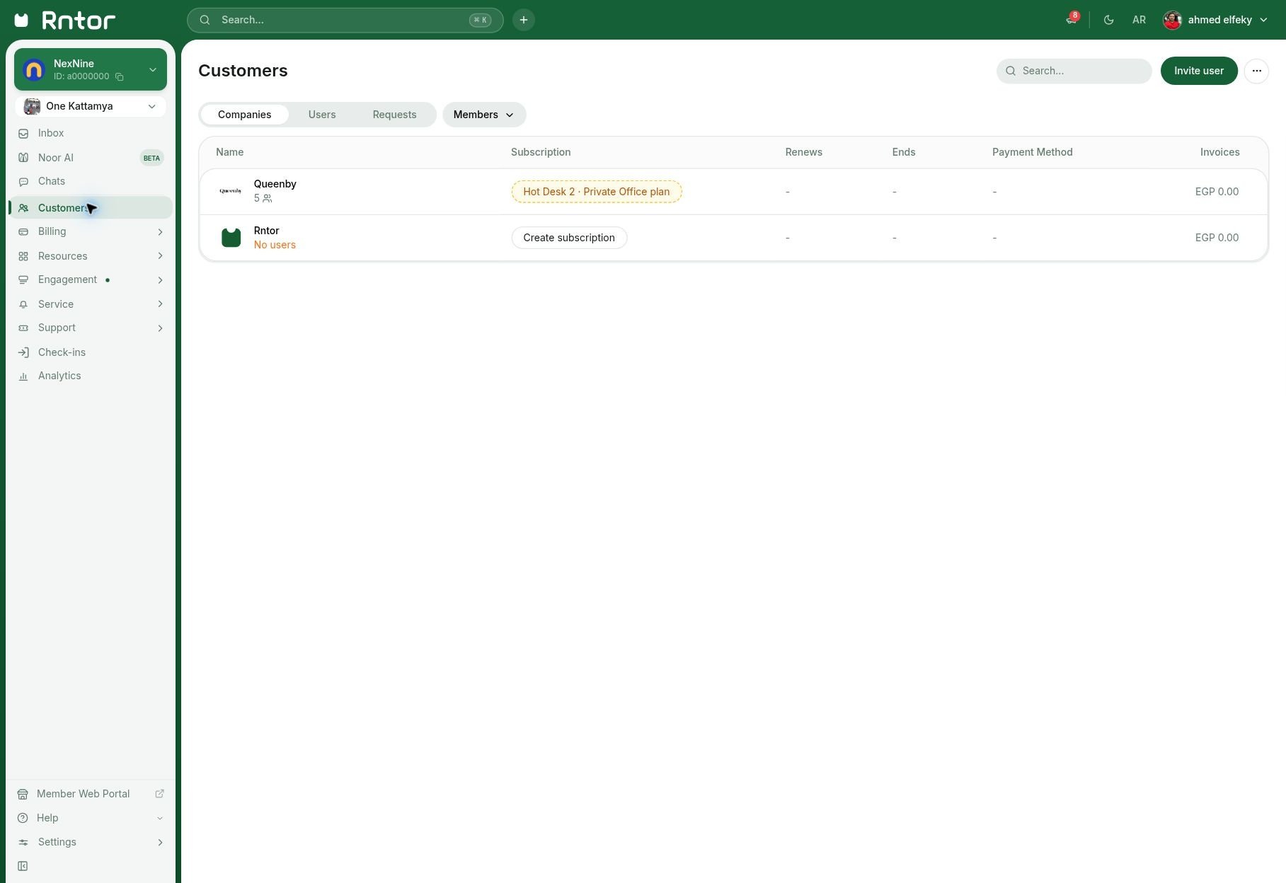 Member Web Portal link at the bottom of the sidebar