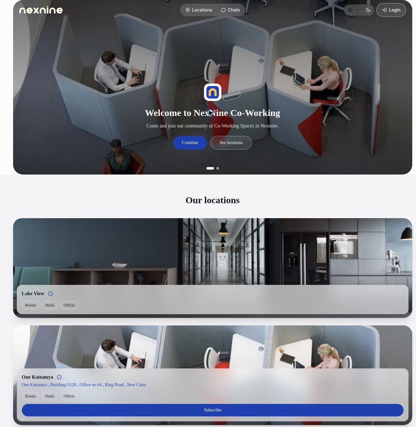 NexNine member portal landing page