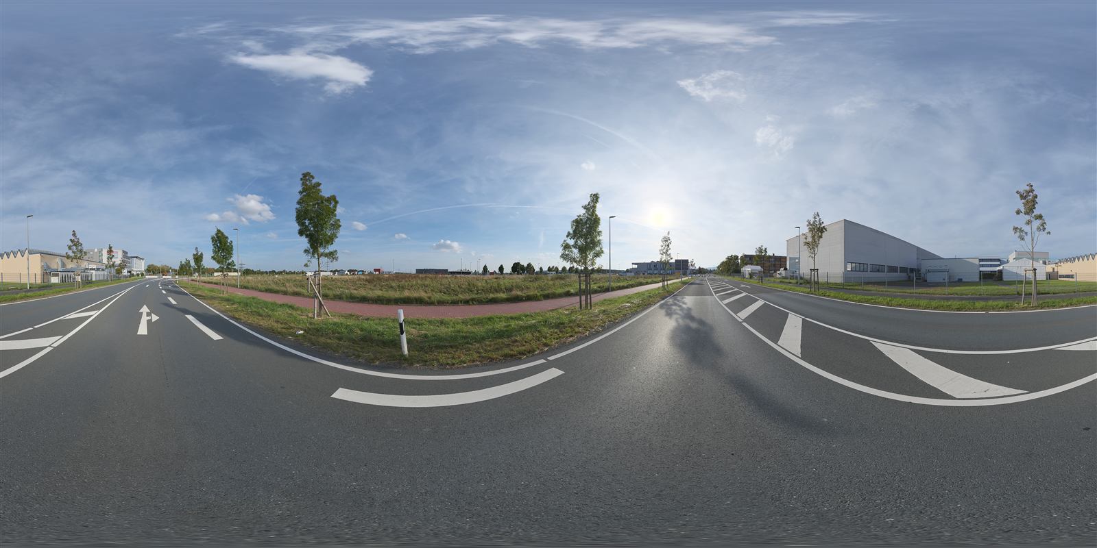 An equirectangular panorama, flat