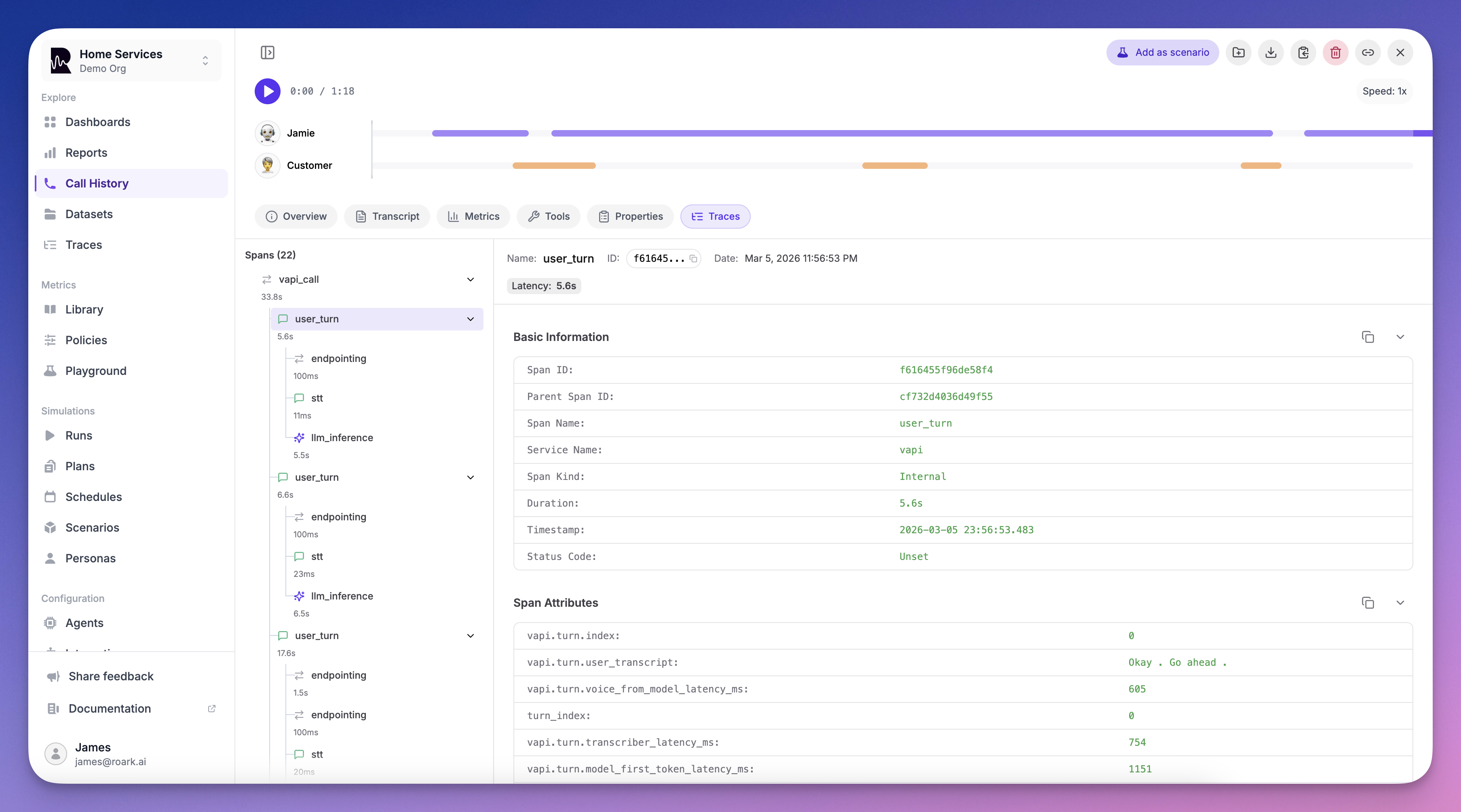 Traces - Roark Docs