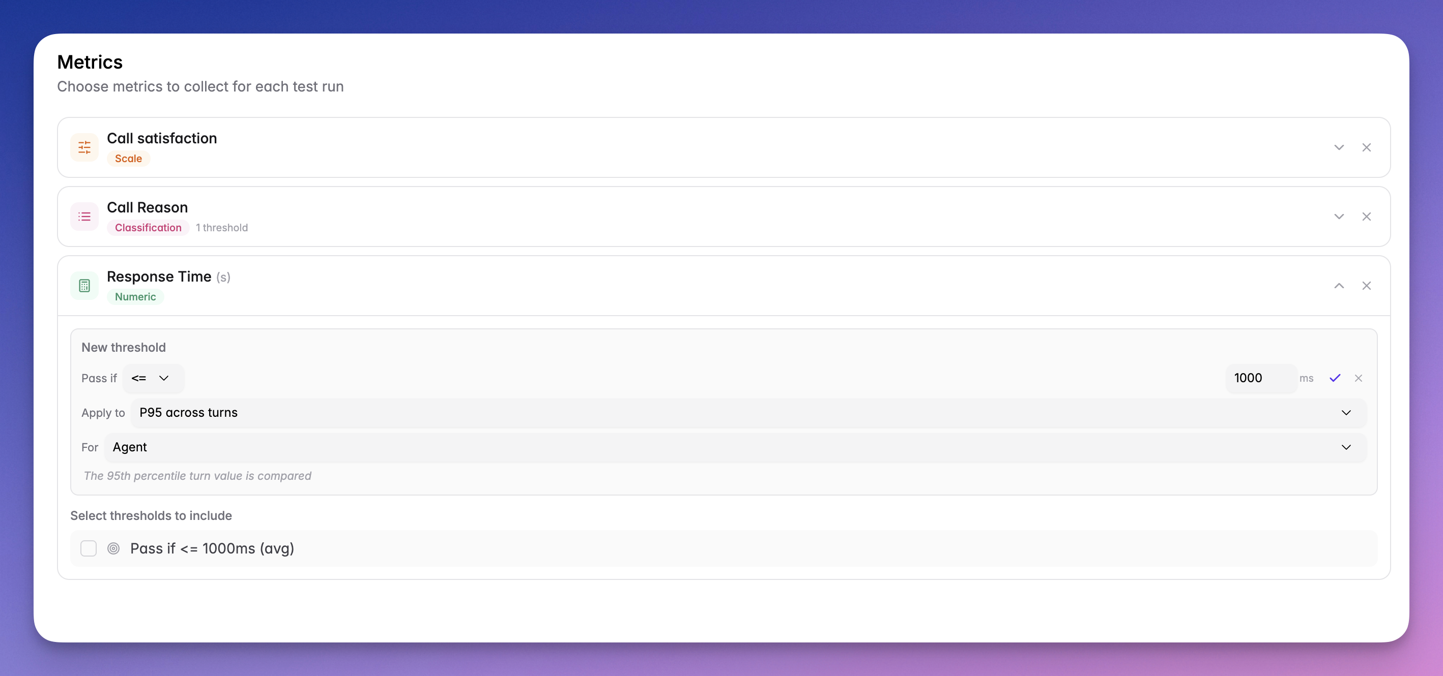 Threshold Configuration