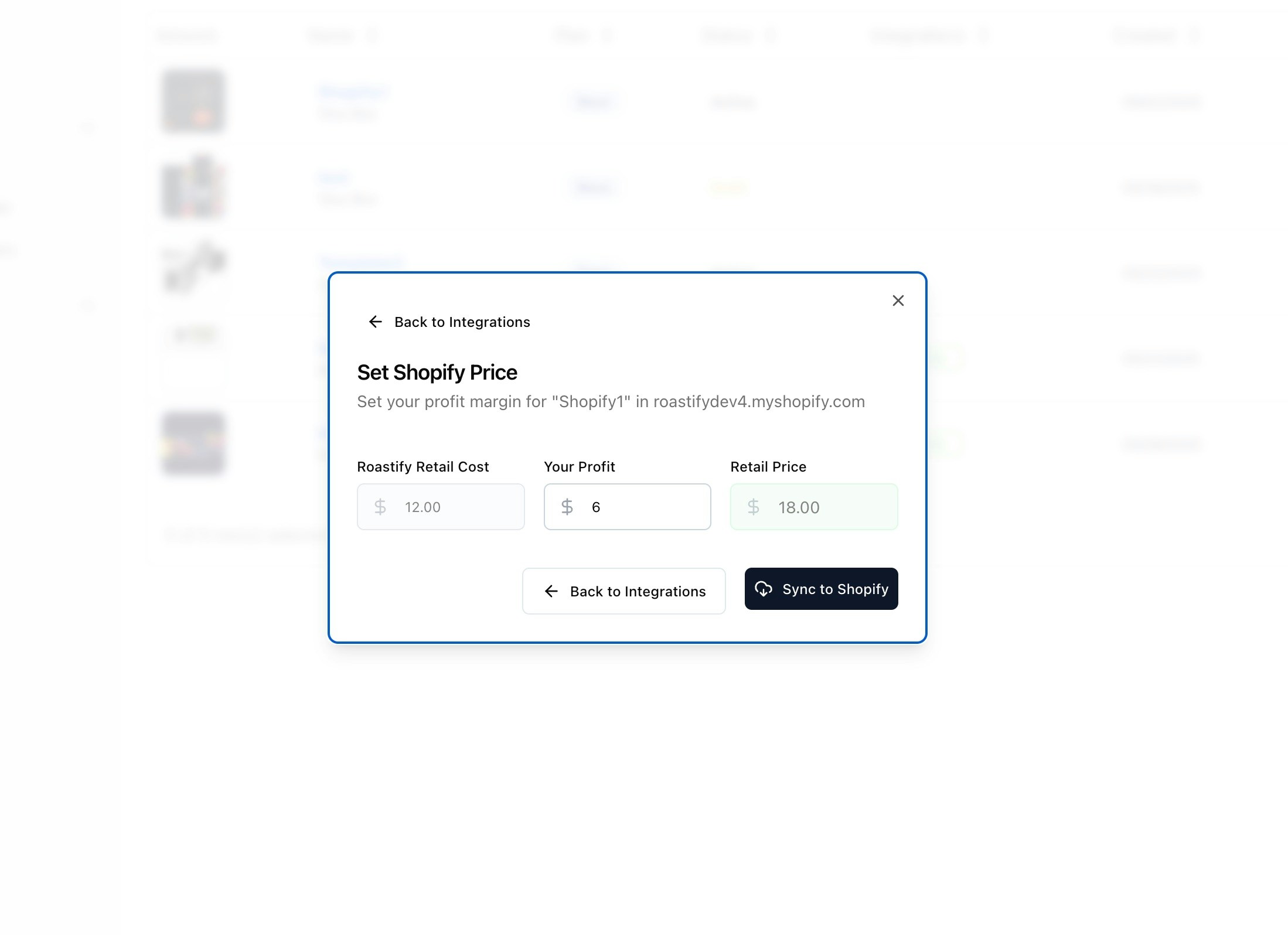 Roastify on Shopify App Store