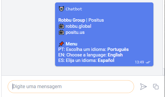 Enviando uma mensagem de texto no Positus Messenger