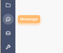 Menu Messenger no Positus Studio