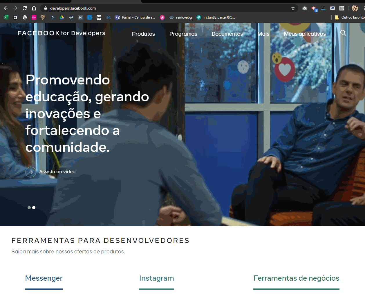 Conectando o ID do aplicativo na página de negócios
