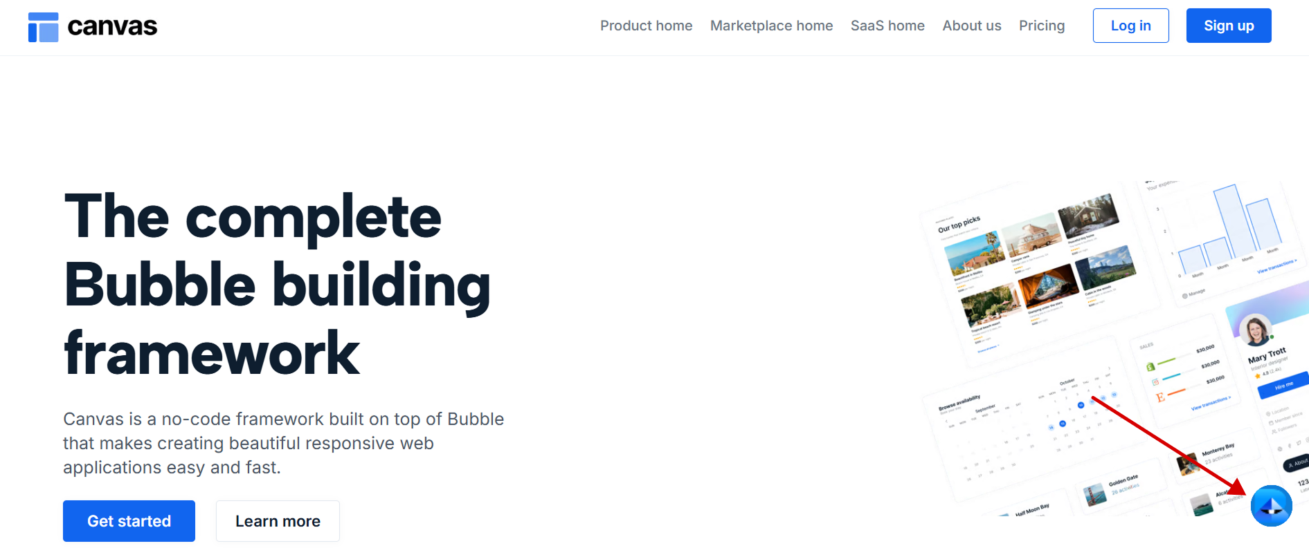 Page preview showing the Robylon chatbot launcher visible on the site