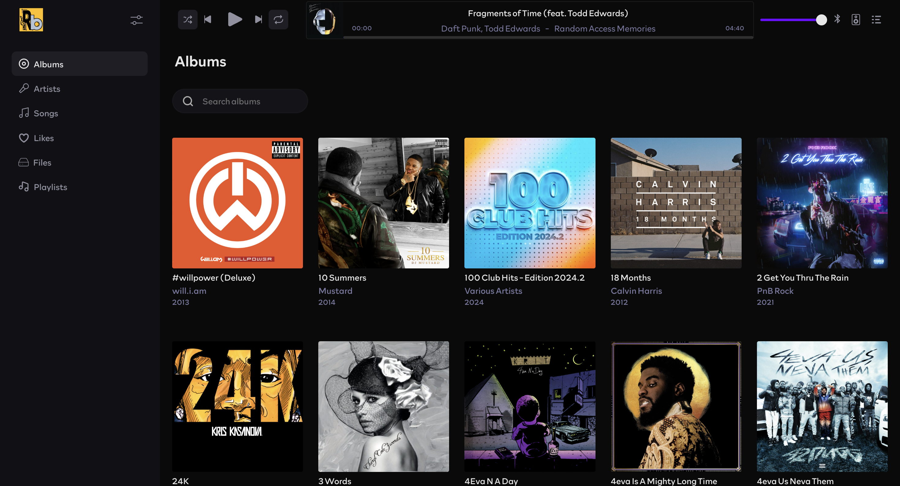 Rockbox web UI