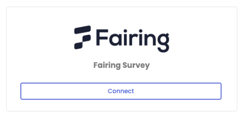 Fairing Survey connect tile in Rockerbox