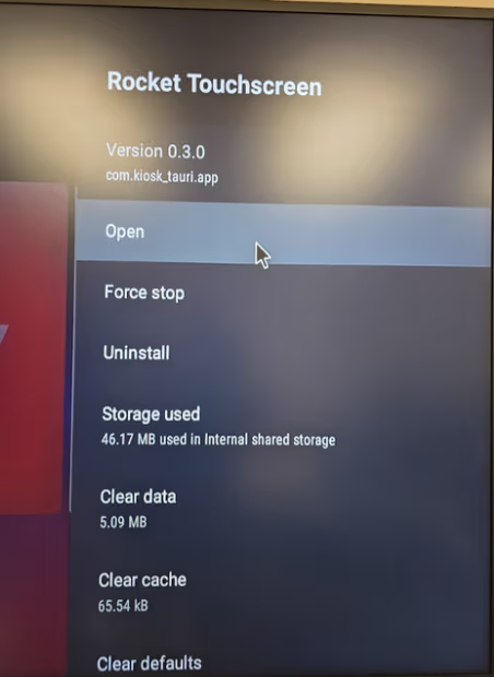 Open highlighted on the ZenStick Rocket Touchscreen app details page