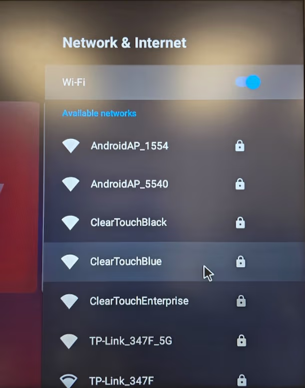 ZenStick list of available Wi-Fi networks