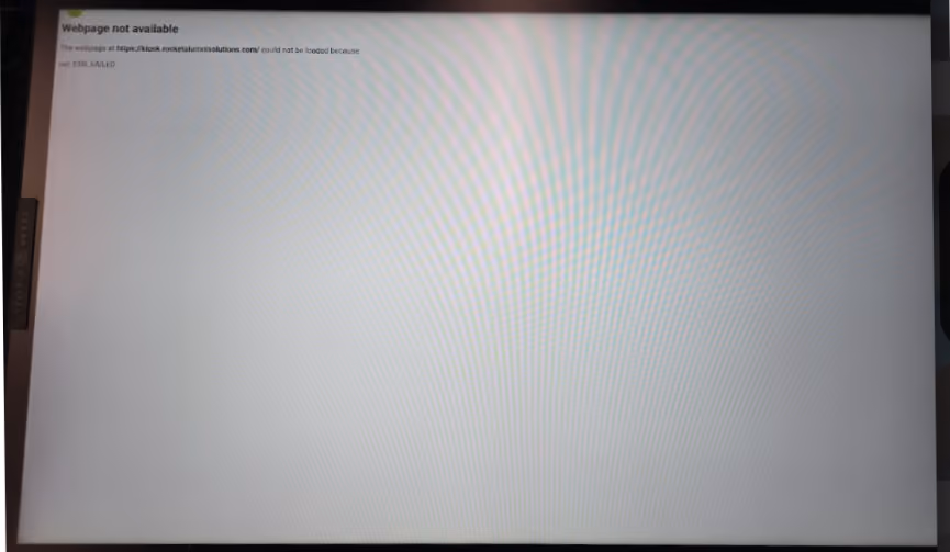Rocket app before the display is connected to the internet