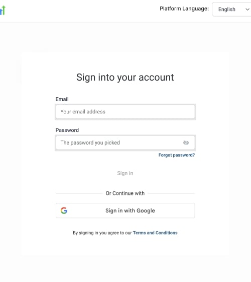 The HighLevel sign-in screen