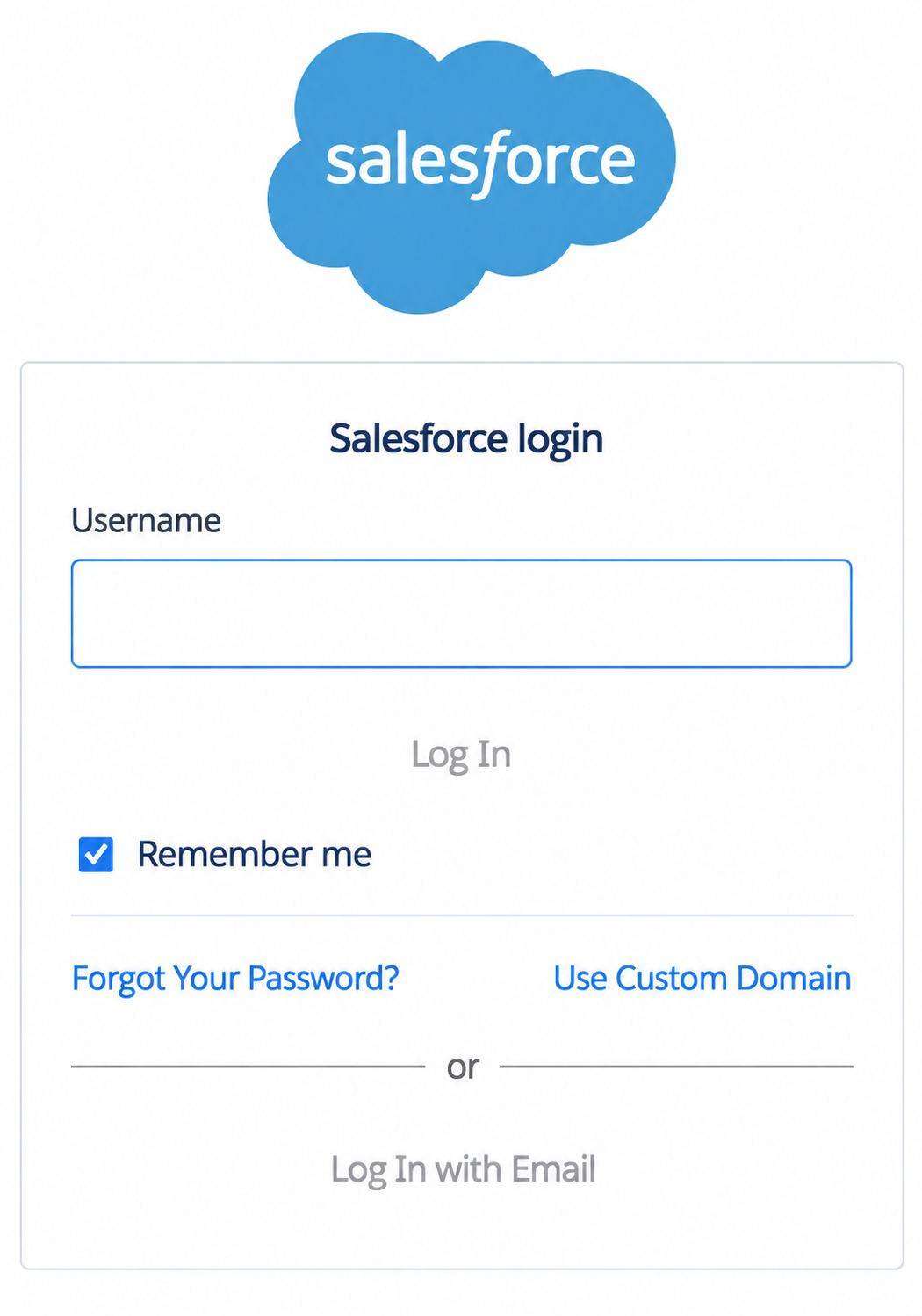 The Salesforce sign-in screen used to authorize a Jungo connection