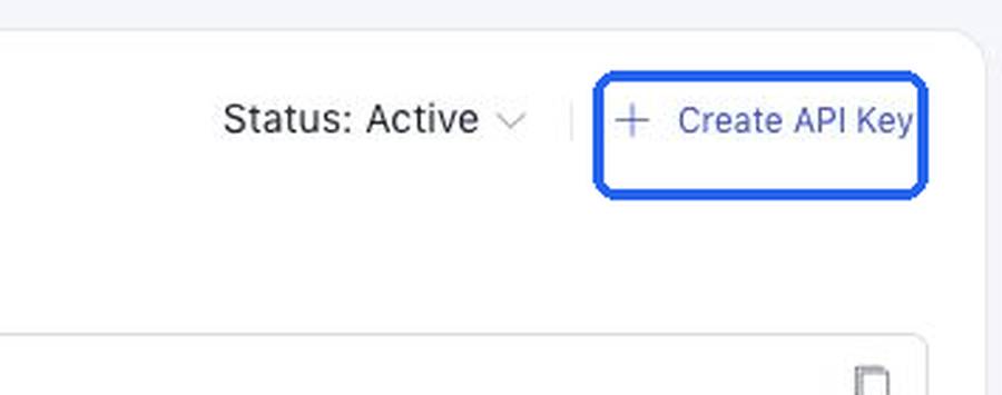 A mobile close-up of Create API Key in the Lofty API Keys section