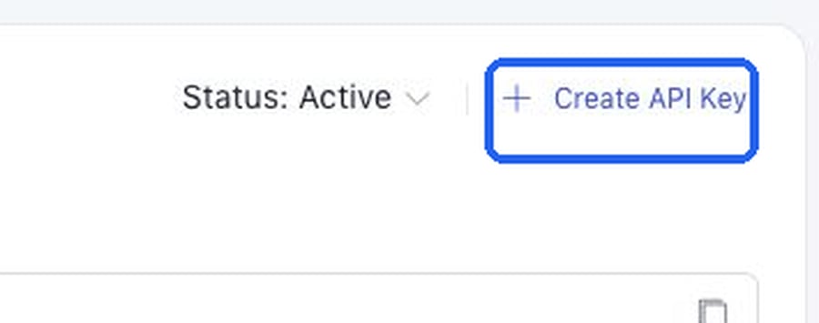 A mobile close-up of Create API Key in the Lofty API Keys section
