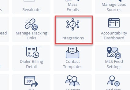 A close-up of Integrations in the Sierra Interactive settings menu