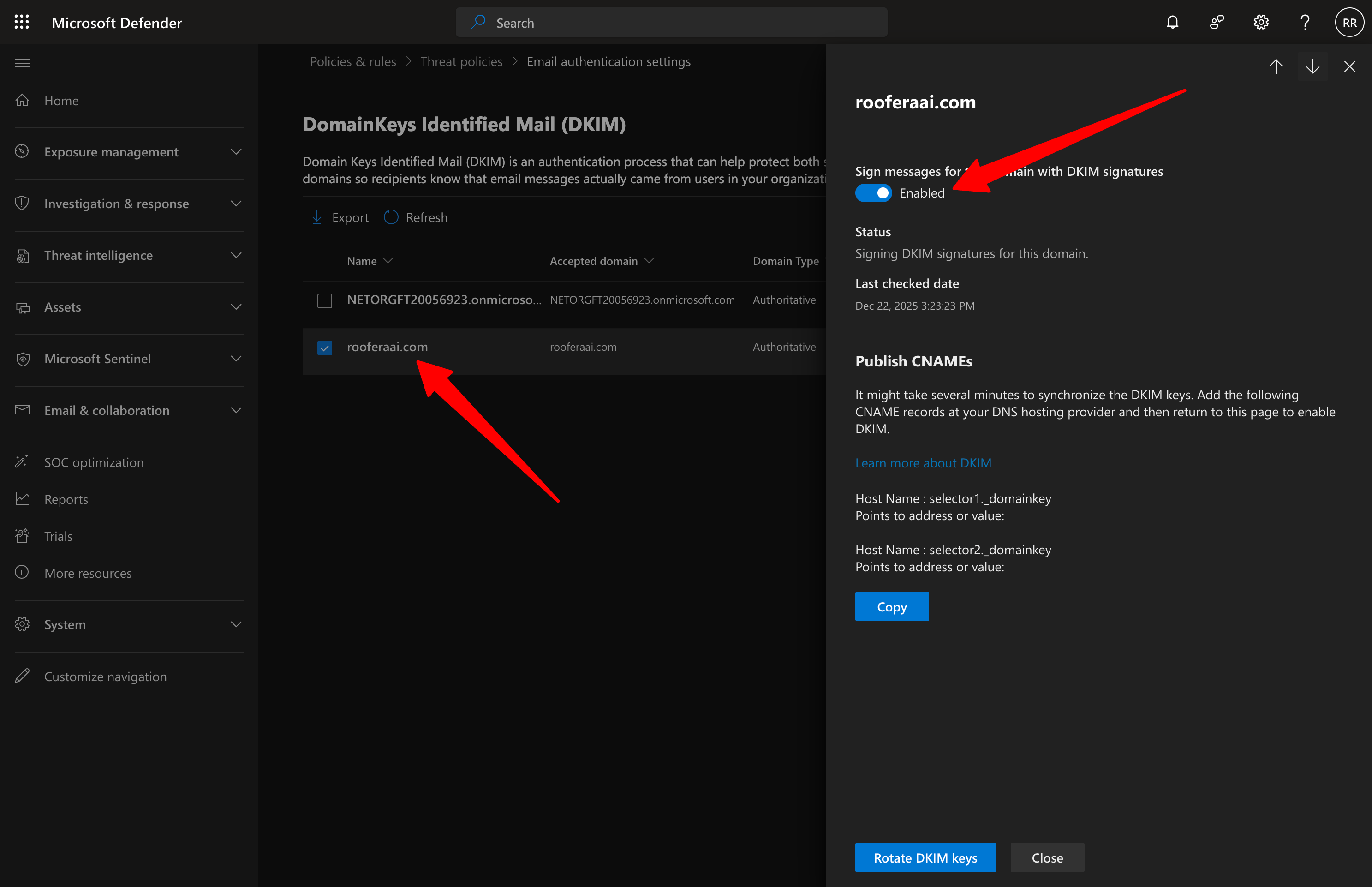 Microsoft 365 DKIM Configuration (placeholder)