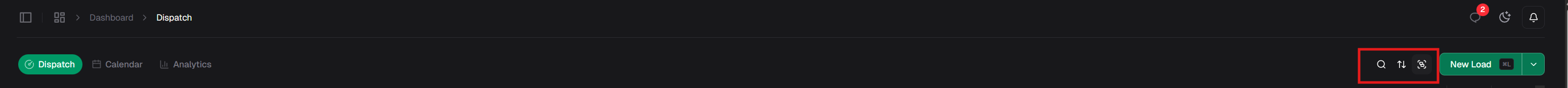 Filters and groups toolbar