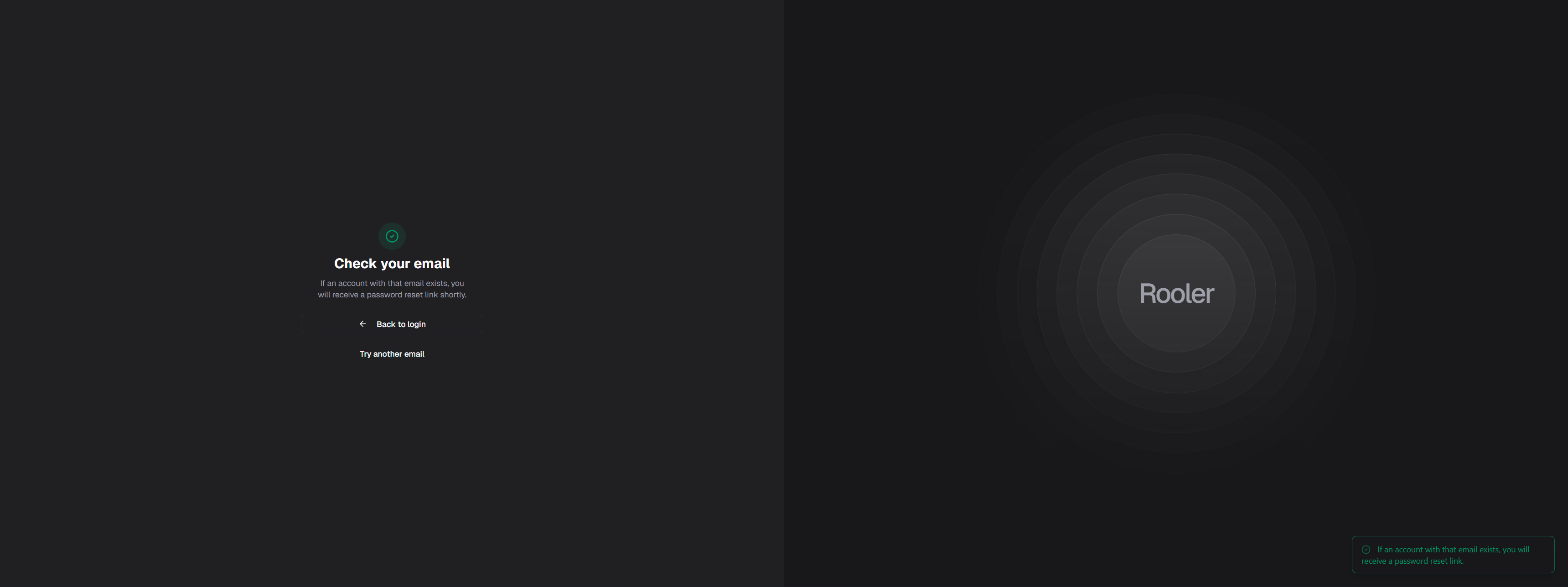 Check your email confirmation