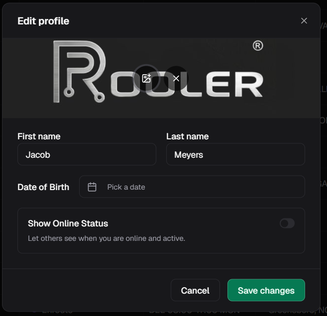 Profile settings