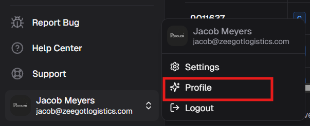 Profile button
