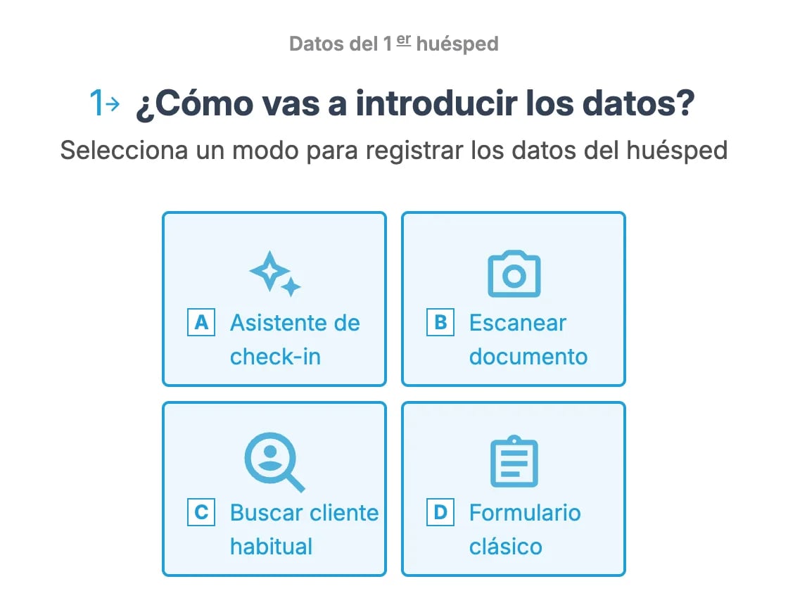 Pantalla ¿Cómo vas a introducir los datos? con la opción Escanear documento