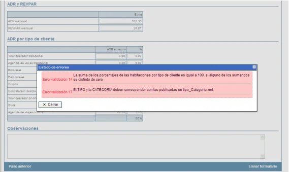 Error notice