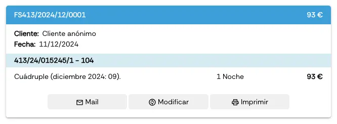 Validated invoice