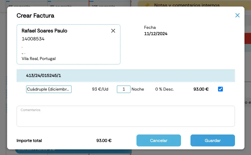 Invoice form