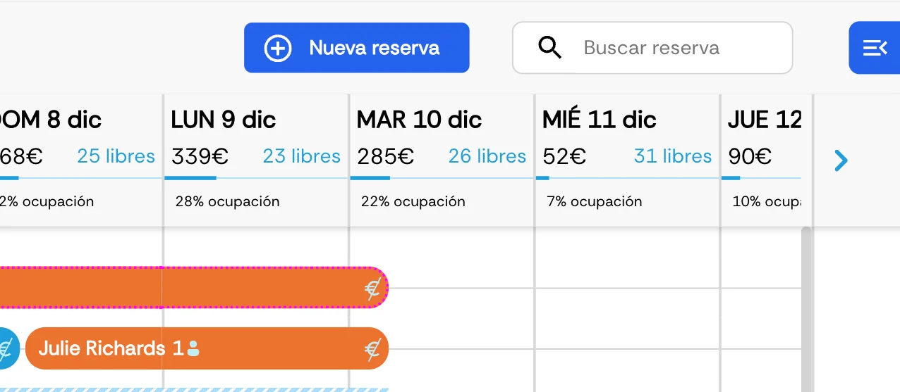 Búsqueda de reservas