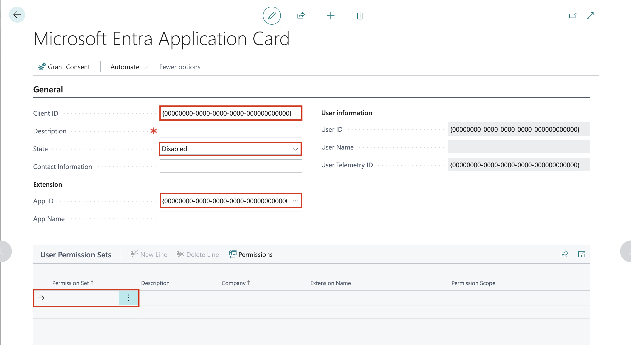 Fill Entra App Form Fields