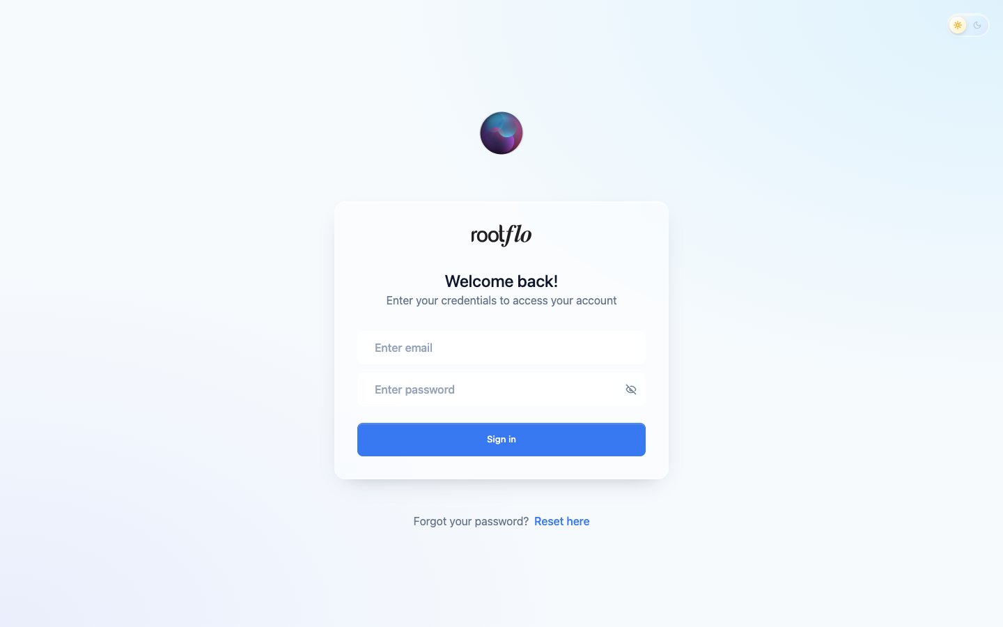The Wavefront Console sign-in page