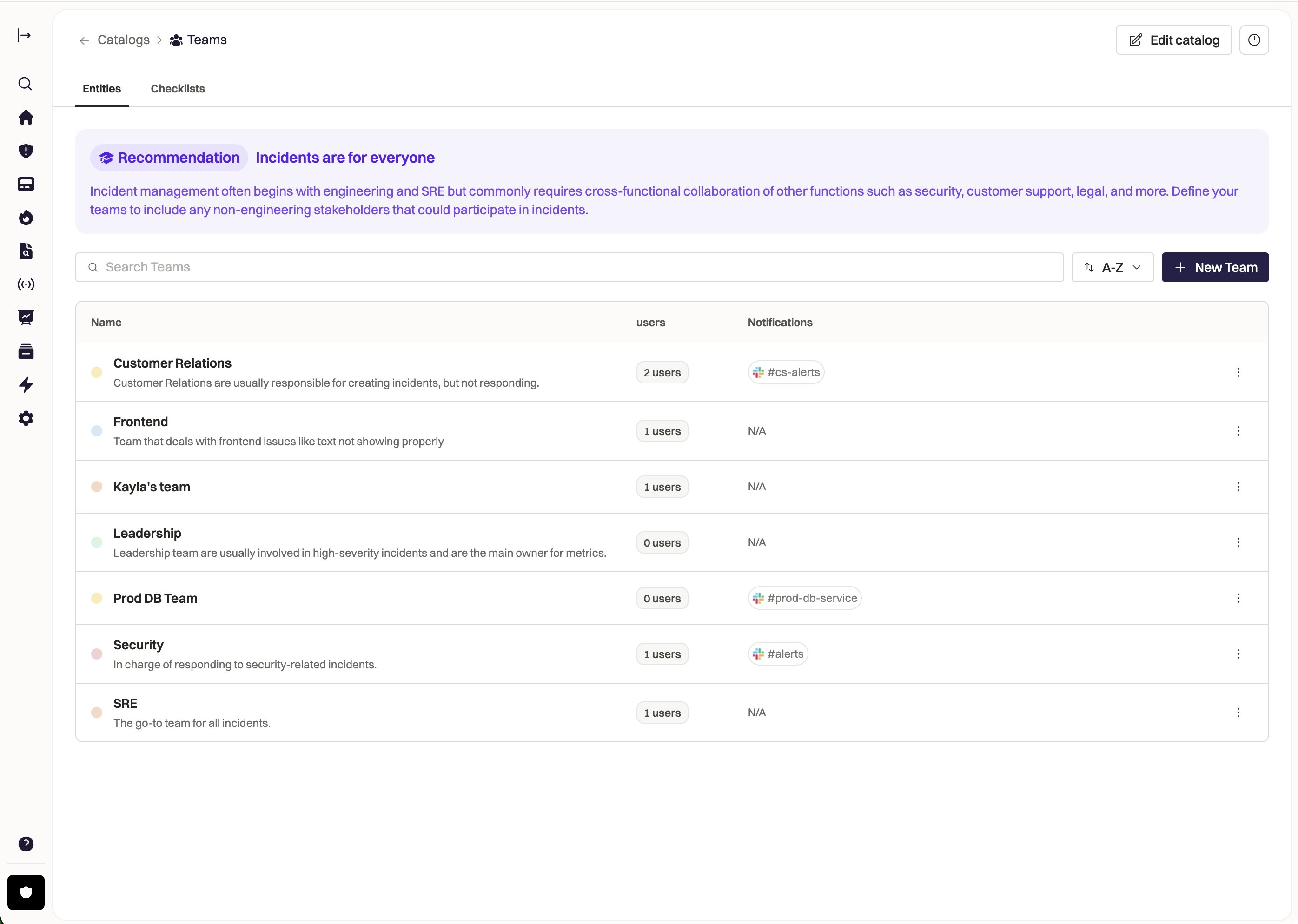 Managing teams in Rootly - Rootly