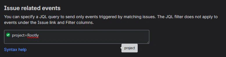 JQL filter for projects