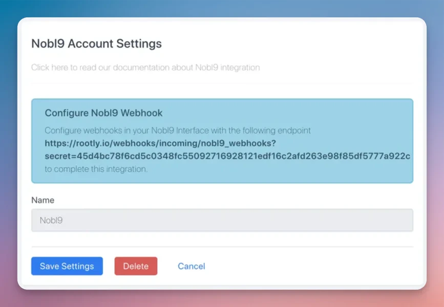 Nobl9 webhook URL in Rootly