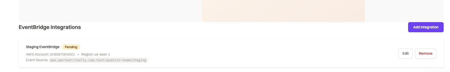 EventBridge integrations index