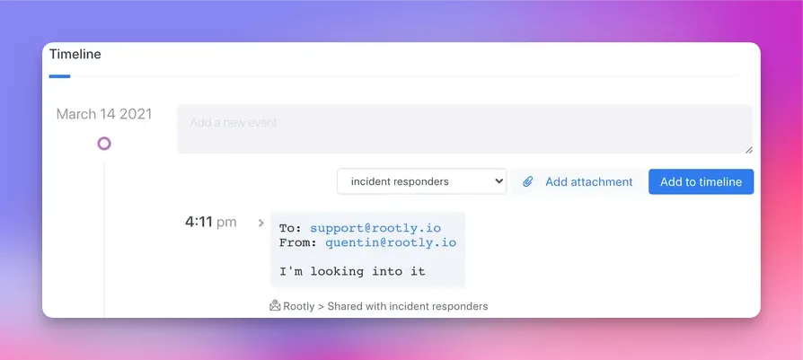 Adding an event using email