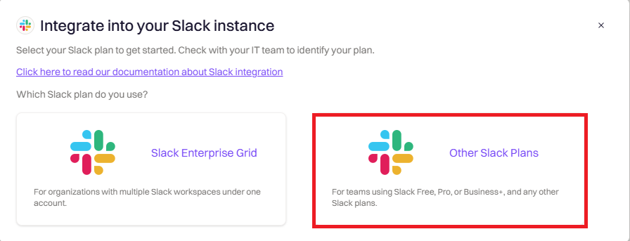 Slack plan selection