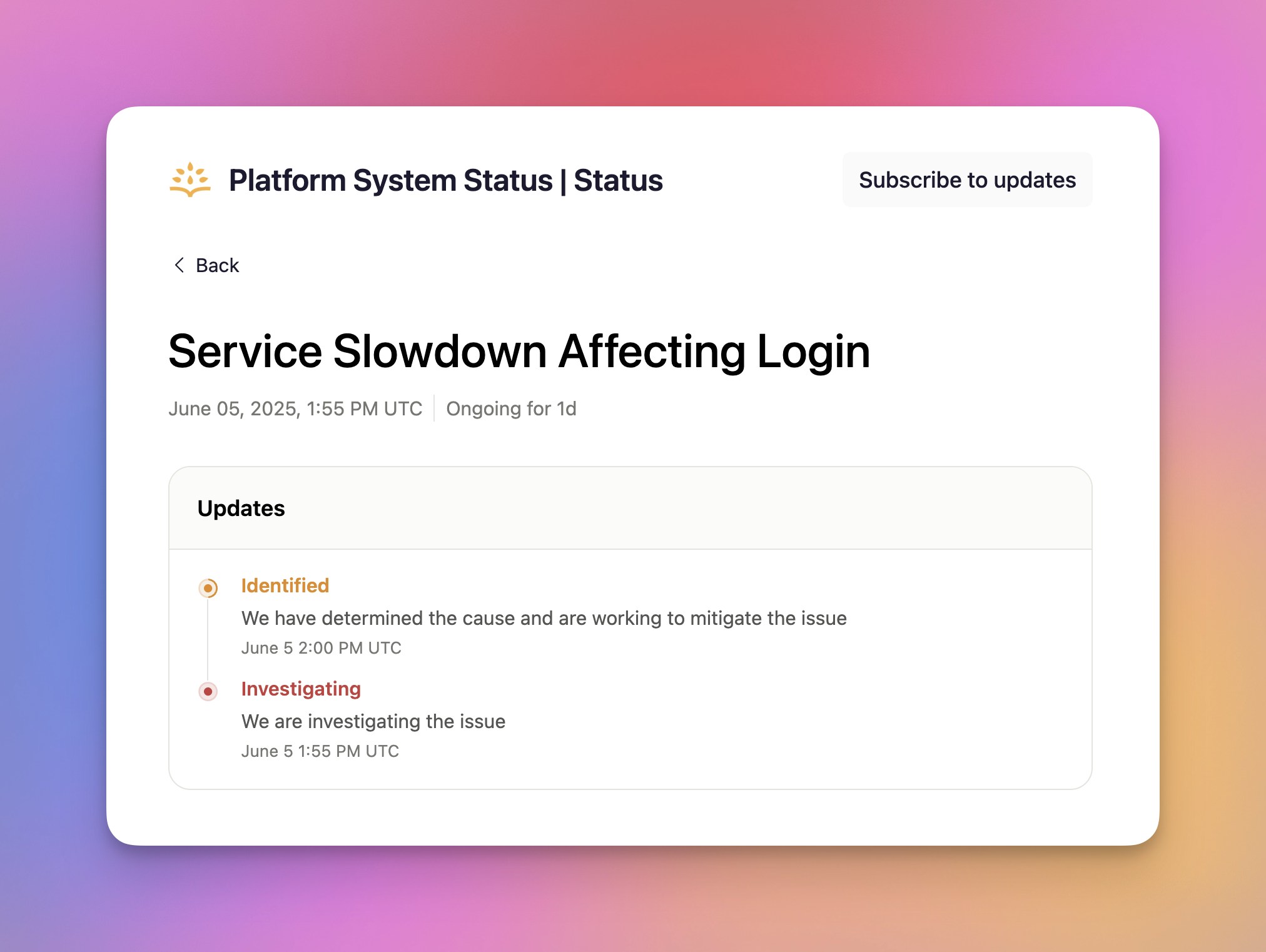 Incident Status Page
