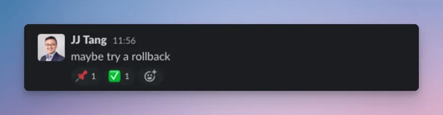 Using the pin emoji to add an event