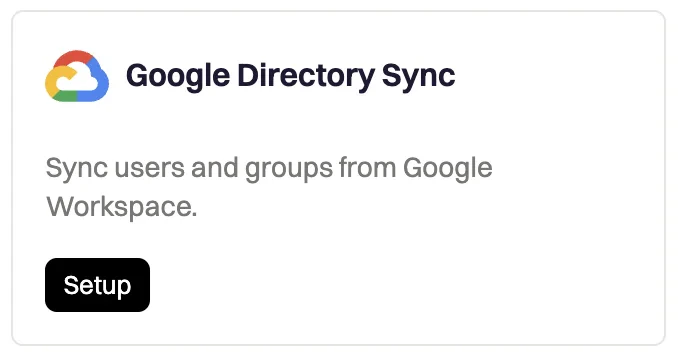 Google Directory Sync integration tile