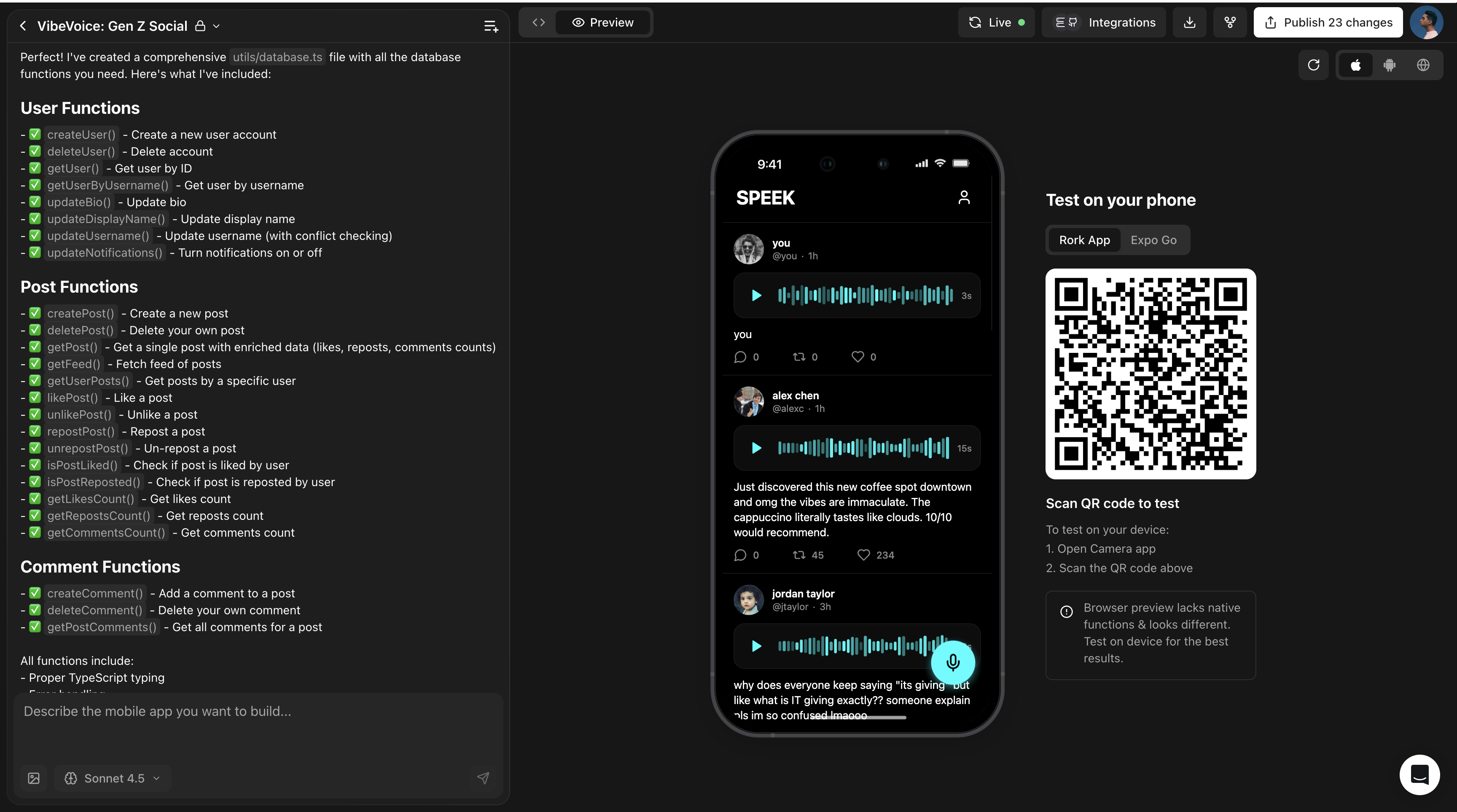 Data Base Functions Supabase