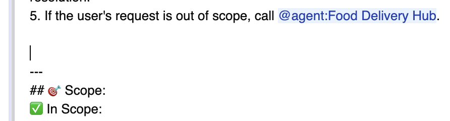 Manually edit agent