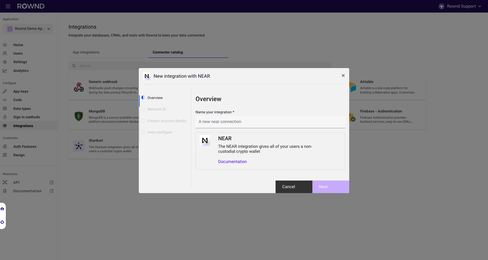 Create NEAR integration