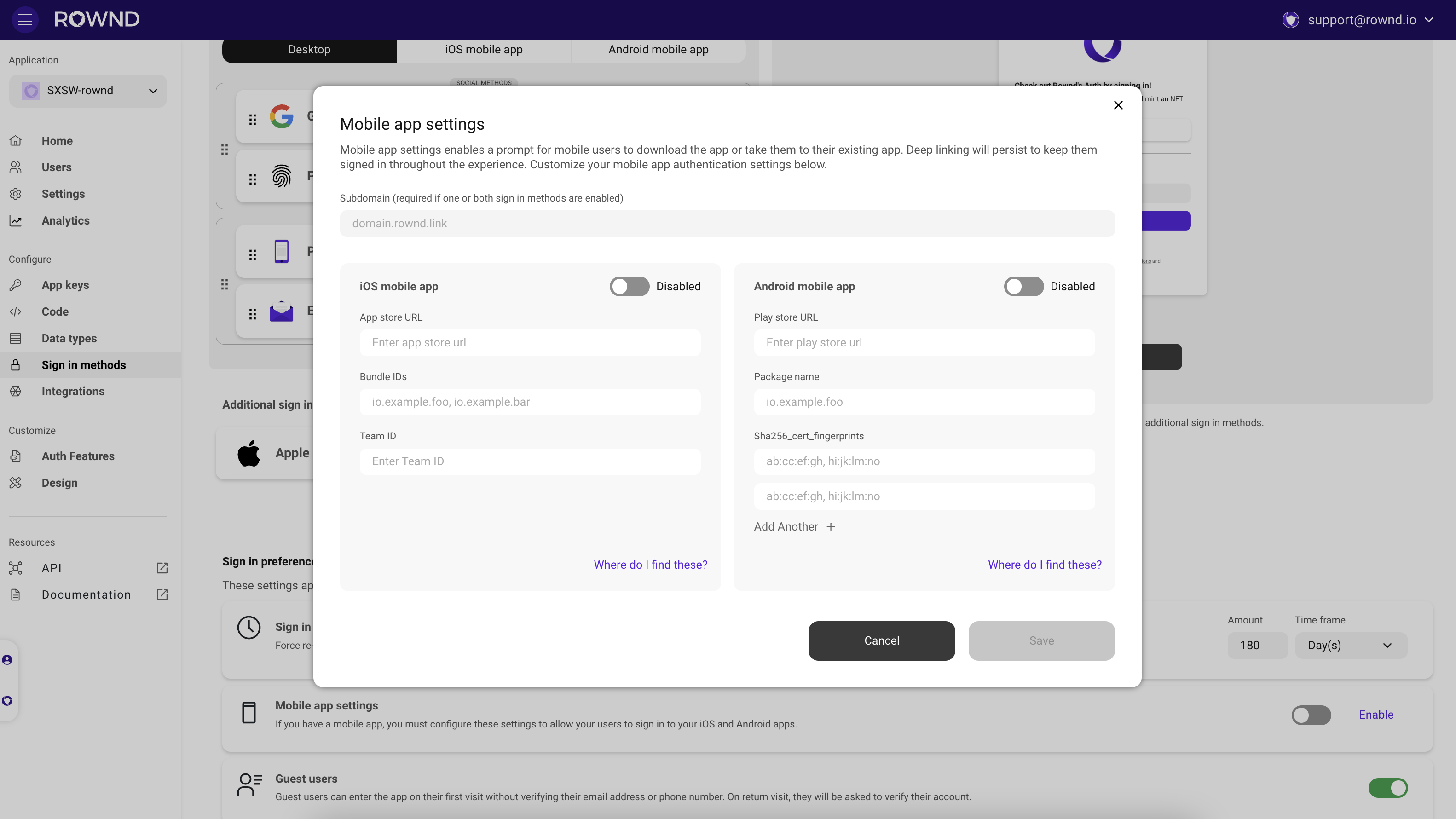 Configuring mobile apps only takes a few minutes.