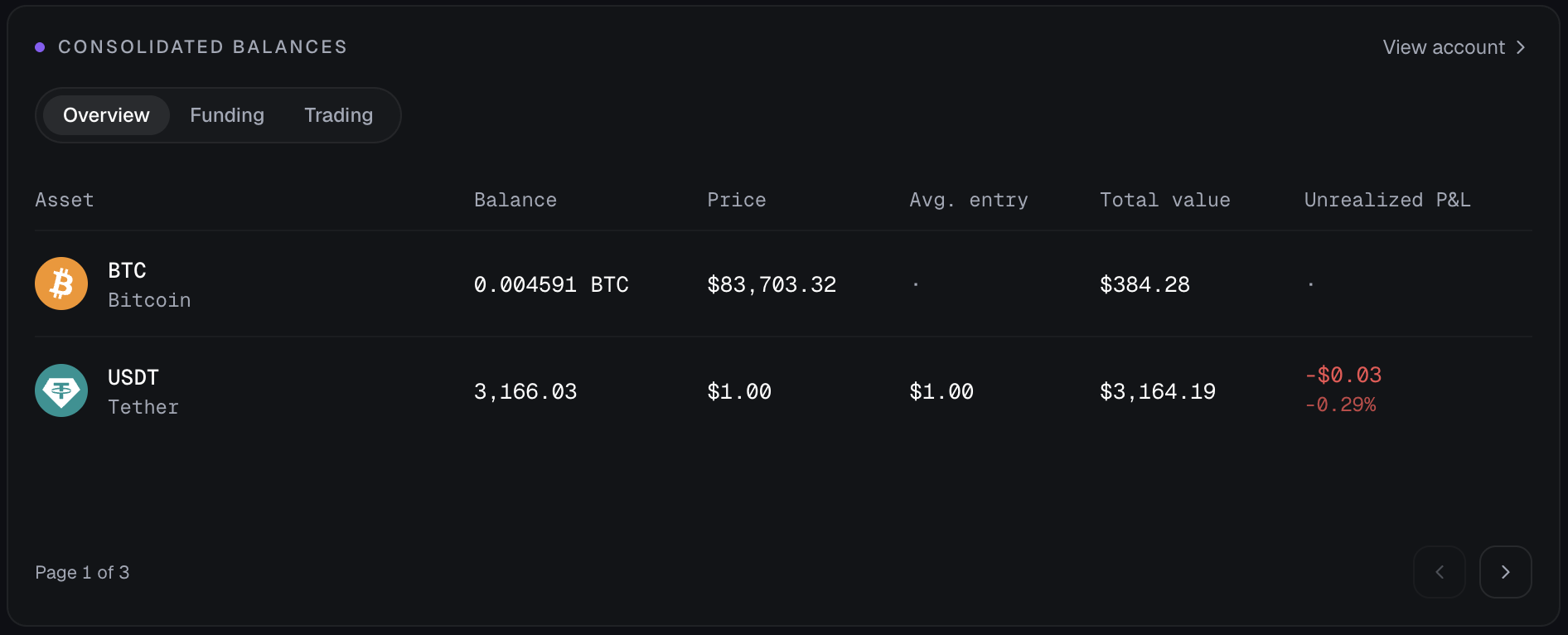 Portfolio Consolidated Balances