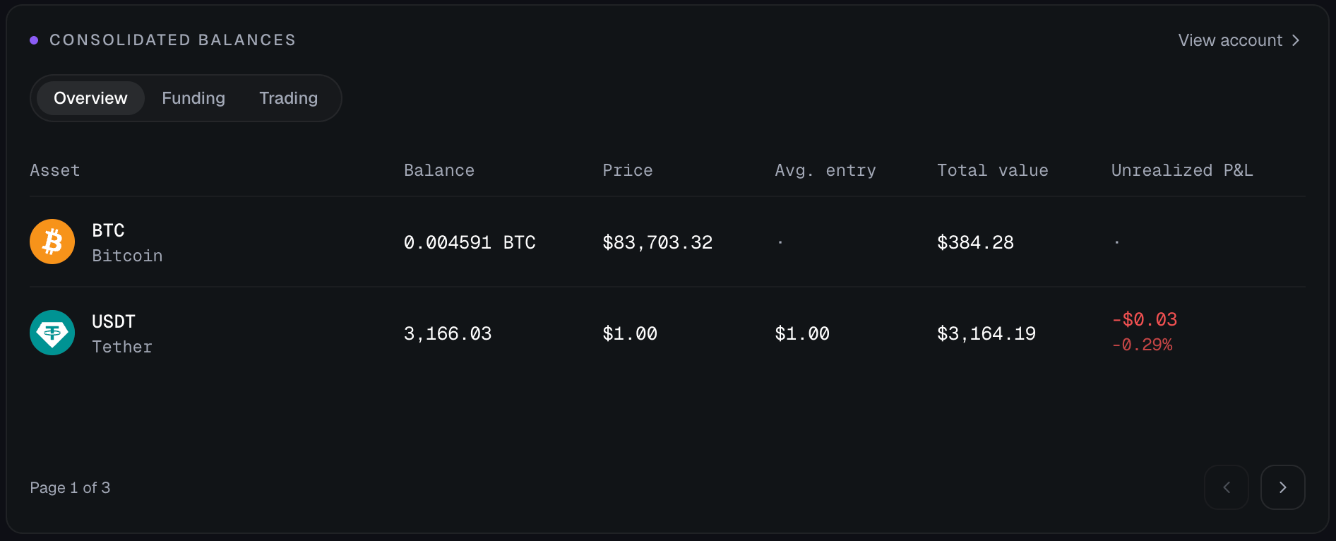 Portfolio Consolidated Balances