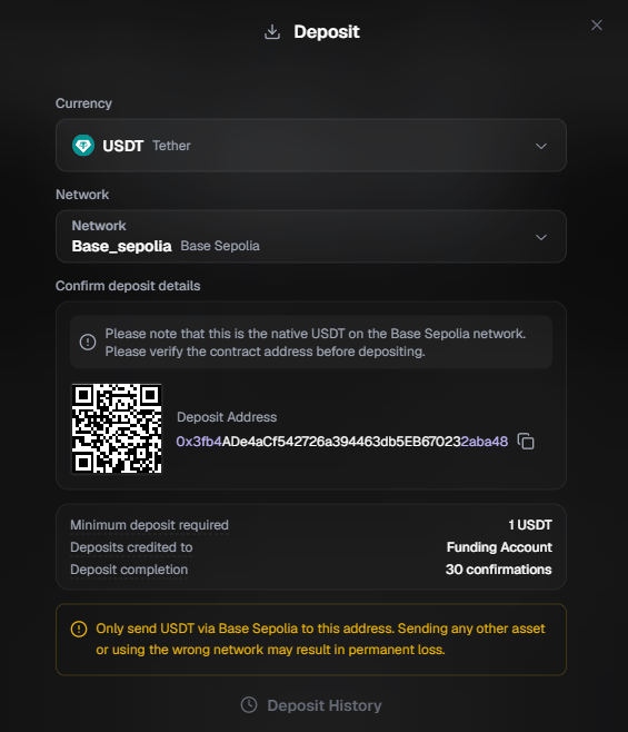 Deposit Crypto Usdt